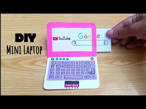 DIY Miniature laptop / How to make paper laptop / Origami laptop / Paper Crafts /Origami Paper Craft