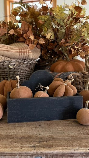 Pre-order available in my Etsy shop for my primitive Half-Moon box! 🌙.It’s completely handmade and given a grubby painted black finish making it appear well-worn and loved for many generations. .Measures 16” wide, 10” tall, and 6” deep. .Can display pumpkins, candles, cookbooks, rolling pins, and more!! .Find me on Etsy ~ https://primitivepigfolkart.etsy.com | Primitive Pig Folk Art