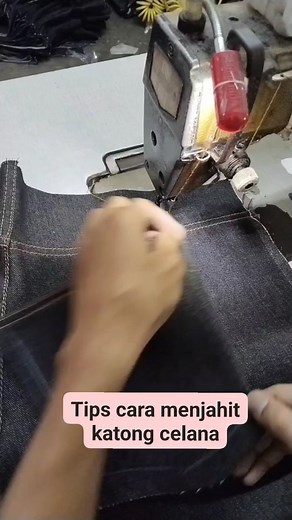 How to sew back pockets on jeans #sewingtips #sewingtutor #celanajeans #konveksi #reelfyp | Apuy Luuper