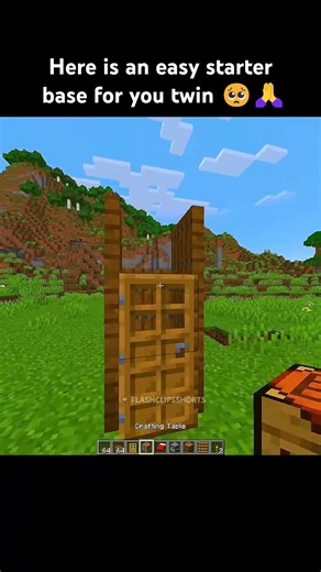 Here is an easy starter base for you twin ✌️🙏 #minecraft #memes #gaming