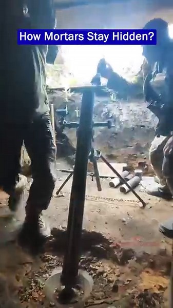 82mm Mortar Shells Fired from a Camouflaged Position!