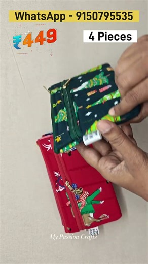 Combo Purse On Sale!! To Order - WhatsApp to 9150795535 - Double Zipper Mobile Pouch #purse, #bag,