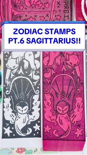 Replying to @Goob ✨SAGITTARIUS ACCOMPLISHED✨What sign should I carve next?? #zodiac #printmaking #smallbusiness #diy #smallbiz #star #sagittarius #carving #howto #arttutorial #tutorial #cat #owl #cats #ink #zodiacsigns #starsigns #space #stamp