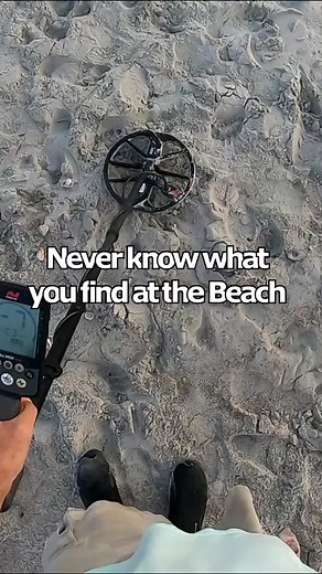 Out at the beach and never know what you can find metal detecting in the sand #metaldetecting #minelab #fyp