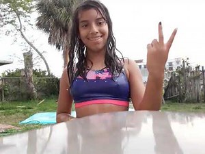 Part 2 of doing gymnastics on a slip n slide😍😵