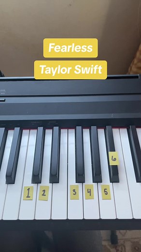 Easy piano tutorial of Fearless by Taylor Swift! #foryoupage #fyp #foryou #fearless #fearlesstaylorsversion #taylorswift #pianomusic #pianotutorial