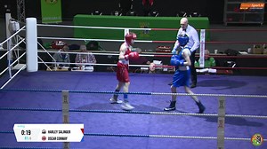 Junior 1 Championship semi final at 44kg: Harley Salinger (Sacred Heart D) V Oscar Conway (Ratoath). Watch all of tonight's action, live: https://page.inplayer.com/iaba/ | Boxing Ireland
