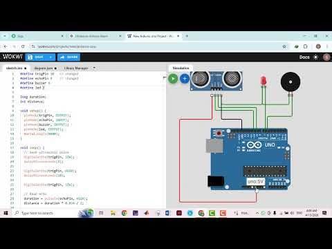 Detect Object with Arduino | LED + Buzzer Alarm Systemdistance