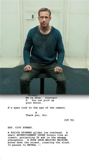 Ryan Gosling's Technique for K's Baseline Test in Blade Runner 2049