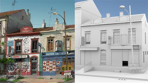 【Maya场景建模】"街道"场景模型制作，新手必备的maya场景案例讲解，maya场景建模教程!