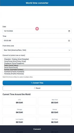 World Time Converter - Accurate Time Zone Conversion #Shorts