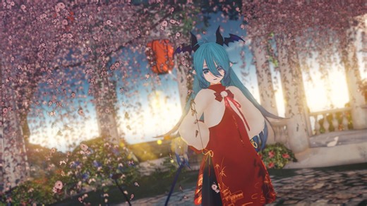 “千万遍祈愿相逢交错在一瞬间”【千灯愿|蓝星岸|MMD】