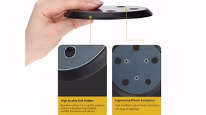 5 Inch Sander Pad 5 Hole - Hook and Loop Replaces Porter Cable OE # 13904/13909 (1), Standard Replacement Pad for Porter Cable 333 and 333VS Random Orbit Sanders