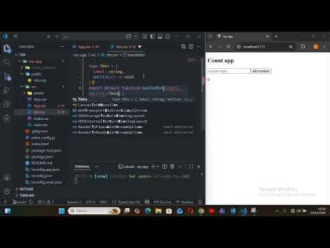 How to create a count app using React typescript (tsx) also understanding useState