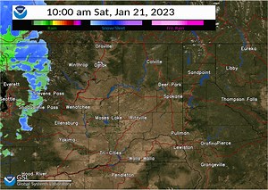 3K views · 116 reactions | Winter weather returns to the Inland NW on Saturday. Here is one model depiction showing the timing of a band of snow from west to east as it sweeps through the area. This may result in a period of winter driving conditions so be prepared. | US National Weather Service Spokane Washington | Facebook