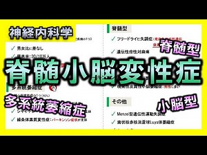 【神経内科学⑮】脊髄小脳変性症（多系統萎縮症・脊髄型・小脳型）【理学療法士・作業療法士】