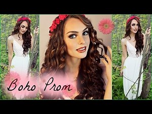 Boho Prom Makeup, Hair & Dress | GRWM 2015 by Jackie Wyers
