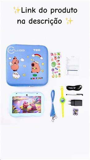 Tablet Android de 7 polegadas com Wi-Fi capa protetora resistente a quedas e caixa de armazenamento