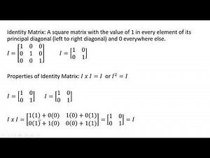 Linear Algebra: Identity Matrix