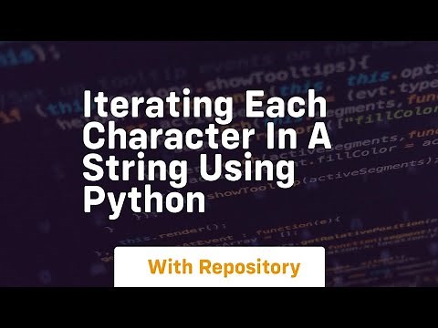 iterating each character in a string using python