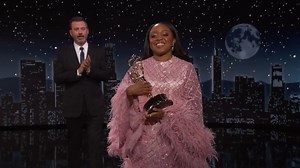 Emmy winner Quinta Brunson interrupts Jimmy Kimmel's monologue