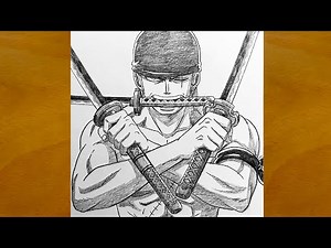 Drawing Zoro Three Sword Style ⚔️ | Intense Anime Pencil Sketch