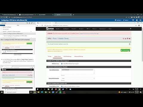 Lab 8 - Configuring a VPN Server with pfSense 3e - J&B CIT 182