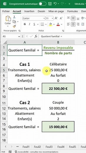 Calculating the family quotient #excel #taxes #2023return #taxes