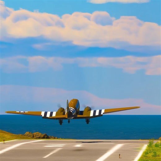 1M views · 10K reactions | Incredible Old! C-47 Aircraft dangerous take off from short runway | IronGaming | Facebook