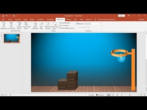 PowerPoint Training |How to Make a Bouncing Ball Animation With Music in PowerPoint