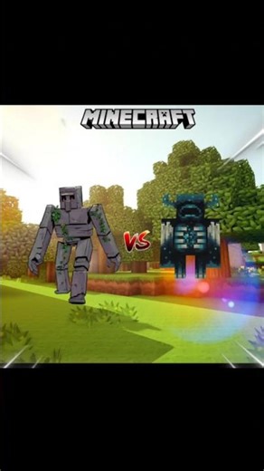 Minecraft Mutant iron golem vs warden #shorts #viral #trending #edit