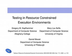Testing in resource-constrained execution environments