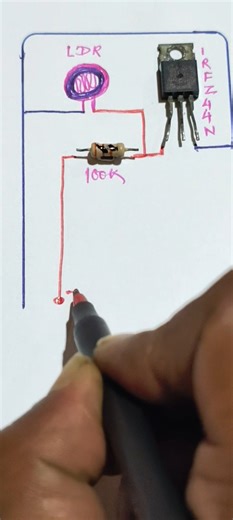 How to make//Automatic Night light//circuit diagram#electronic #youtubeshorts