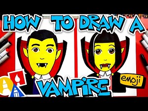 How To Draw The Vampire Emoji - Videos For Kids