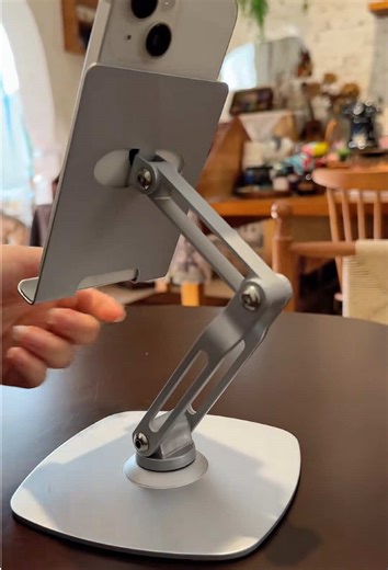 Can hold small tablets steady too, more versatile. #DeskEssential #PhoneStand #OfficeEssentials
