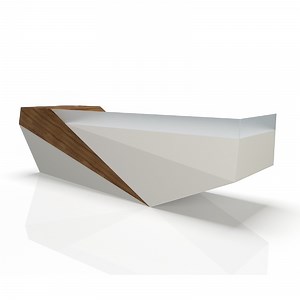 [Hot Item] Wood and Corian Style Luxurious Custom Information Reception Desk