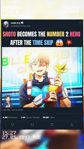 SHOTO BECOMES THE NUMBER 2 HERO AFTER THE TIME SKIP 😱💥 | #allmight #deku #animeedit #myheroacademia