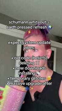 schumann whiteout = earth pressed refresh 🌍⚡ expect system update vibes: • old code (beliefs)