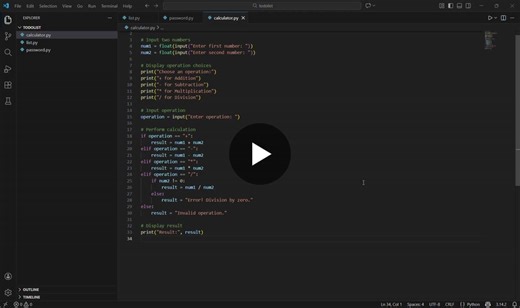 #python #codsoft #virtualinternship | Sankesh Jain