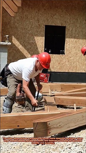 Timber Frame House Construction | Precision Wooden Beam Installation Process