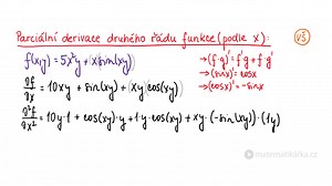 Parciální derivace druhého řádu funkce podle x | Matika pro vysokou | Stream