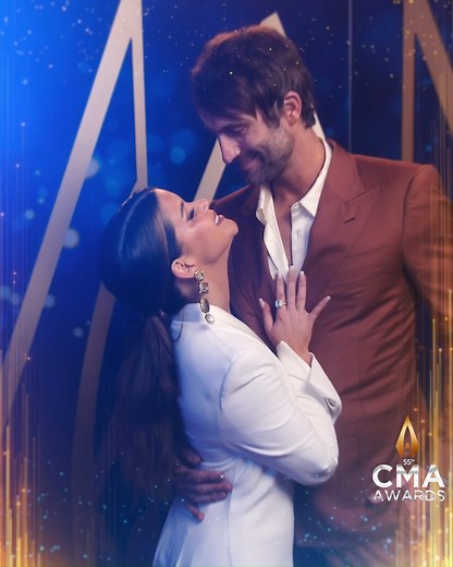 When the arm candy is the arm candy to the arm candy... 😉🍬 Loved seeing Maren Morris and Ryan Hurd on the Red Carpet together! ❤️ #CMAawards | CMA Country Music Association