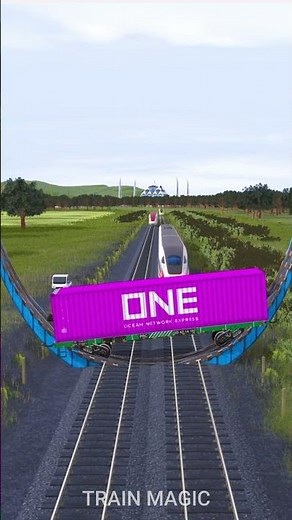 Four High Speed Trains Crossed A Strange Carriage Junction #railroad #train #railtrack #railway