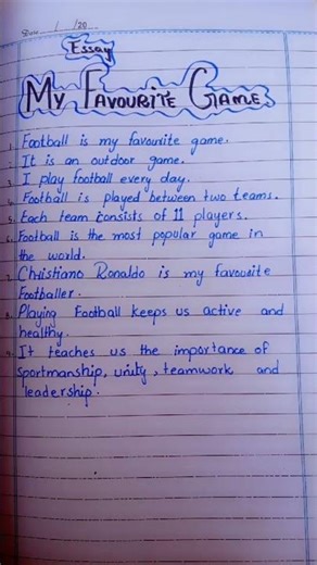 Essay My Favourite Game#shorts #viral #trending #english #essay #foryou