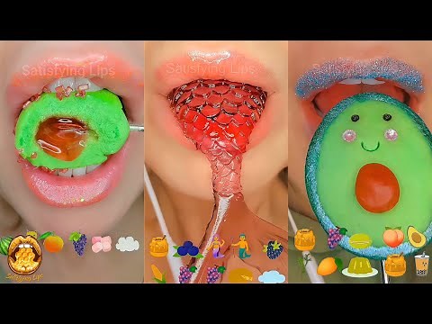 1 Hour ASMR Relax Sleep Study Satisfying Eating Emoji Food Mukbang