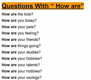 Questions With “ How are” | Empowering English Learning