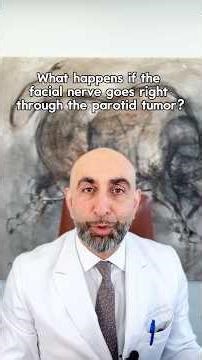 What happens if the facial nerve runs through a parotid tumor?