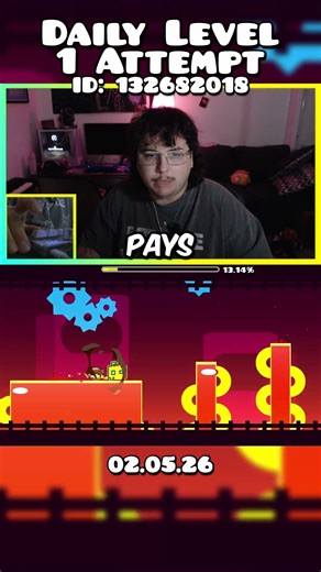 I Warmed Up! #geometrychallenge #geometrydash #dailylevel