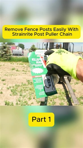 Remove Fence Posts Easily With Strainrite Post Puller Chain #usa #fyp