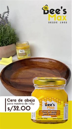 Mantén tus artículos de madera como nuevos con cera de abeja